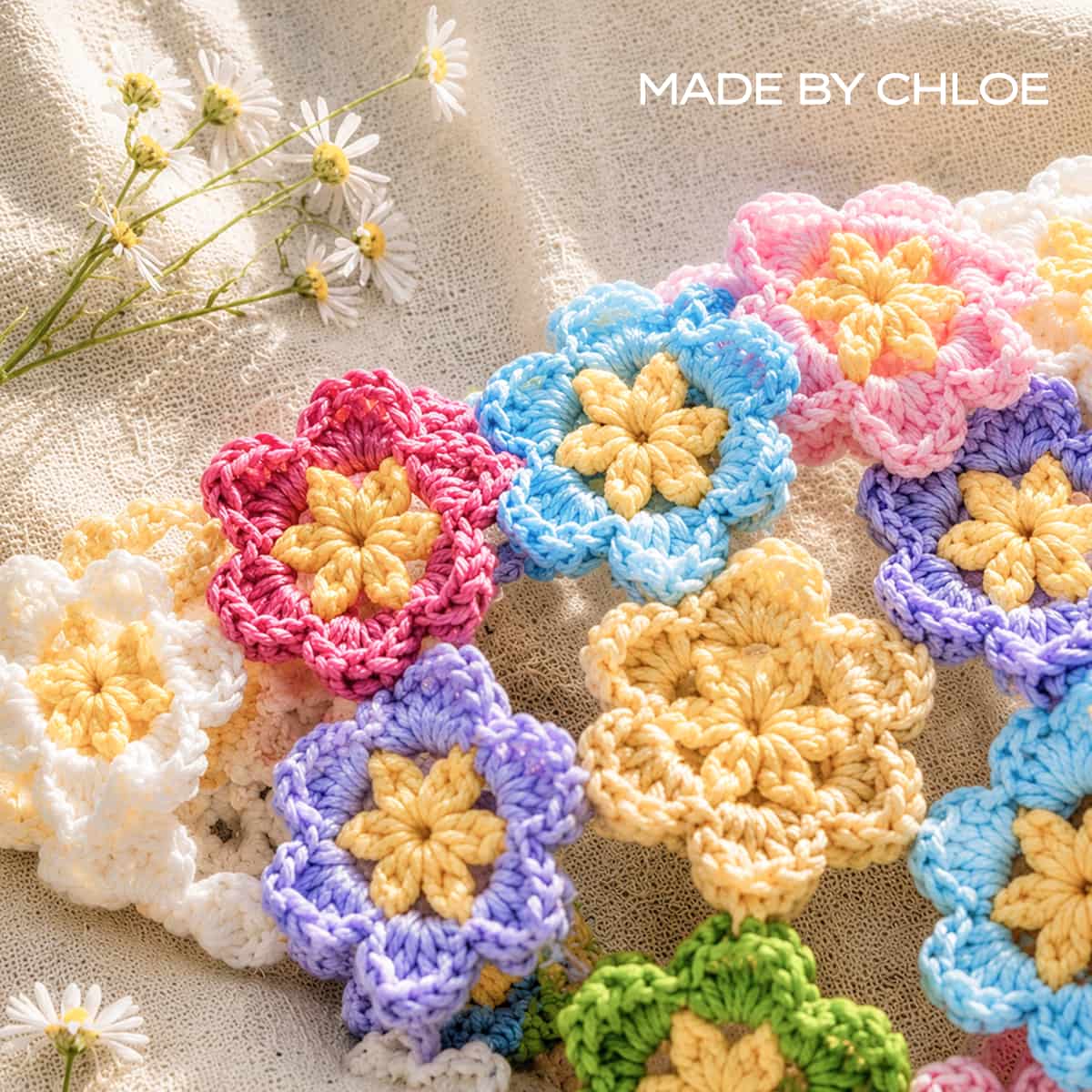 Chloe‘s Crochet Flower Tote Bag